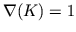 $\nabla(K) = 1$