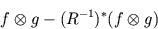 \begin{displaymath}
f\otimes g - (R^{-1})^*(f\otimes g)
\end{displaymath}