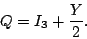 \begin{displaymath}Q = I_3 + \frac{Y}{2} .\end{displaymath}