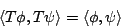 \begin{displaymath}\langle T \phi, T \psi \rangle = \langle \phi,\psi \rangle \end{displaymath}