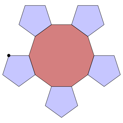 Pentagon-Decagon Branched Covering (Stage 1) - Greg Egan