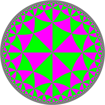 Hyperbolic Plane Tiled by (4 4 3/2) Schwarz Triangles - Greg Egan