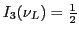 $I_3( \nu_L ) = \frac{1}{2}$